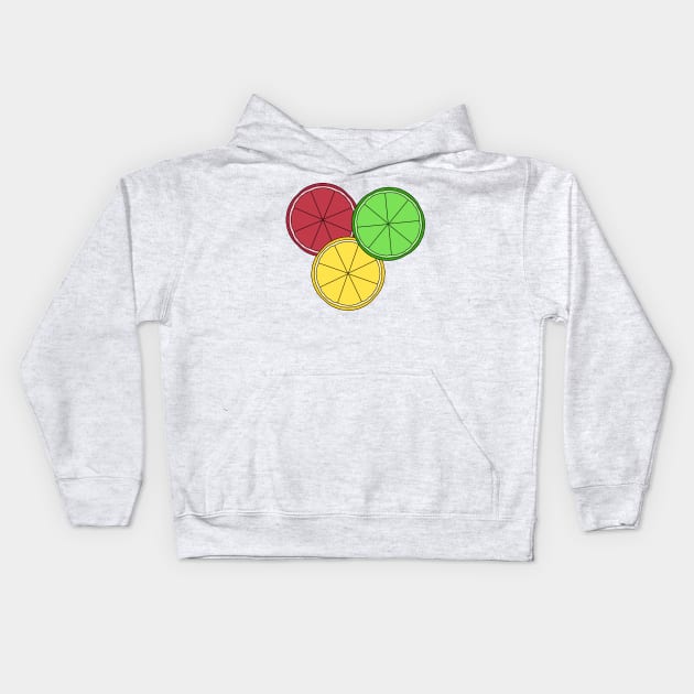 Citrus Trio Kids Hoodie by Aesthetically Saidie